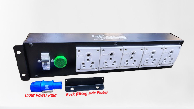 2U 15Amp 5White socket Distribution Board